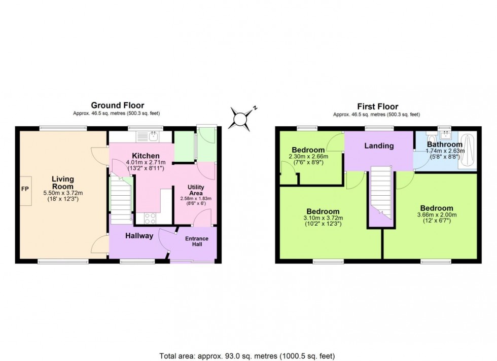 Floorplan for Hoe View Road, Cropwell Bishop, Nottingham