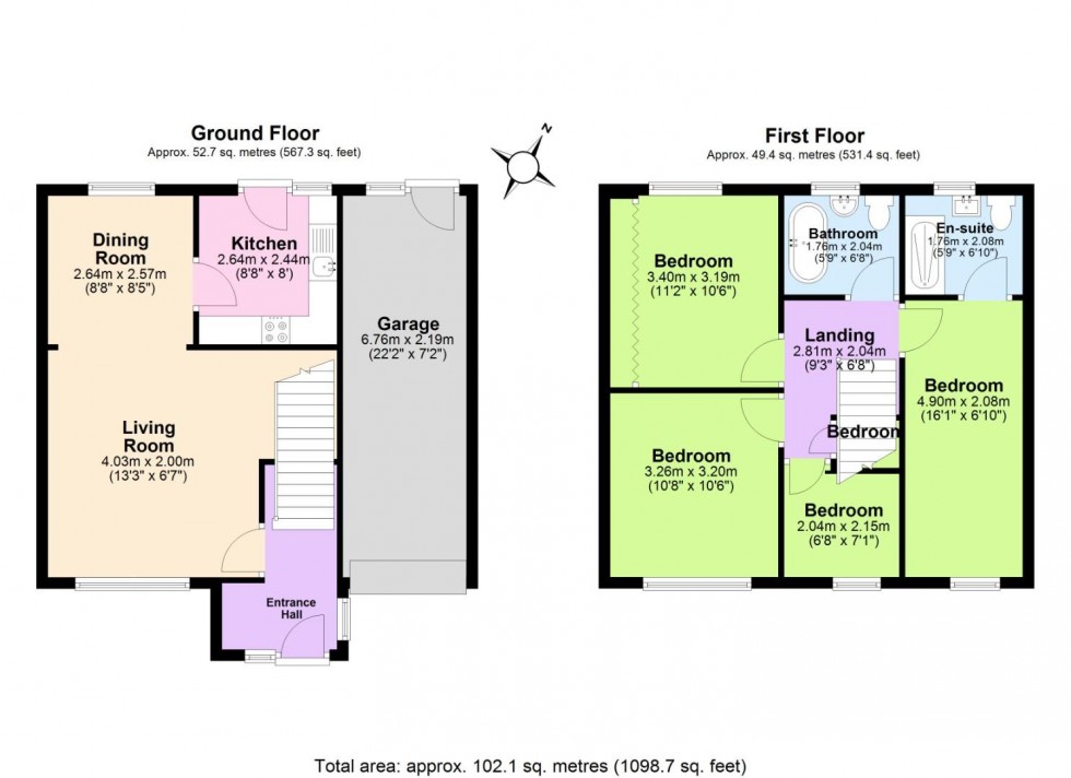 Floorplan for Dickson Drive, Ruddington, Nottingham
