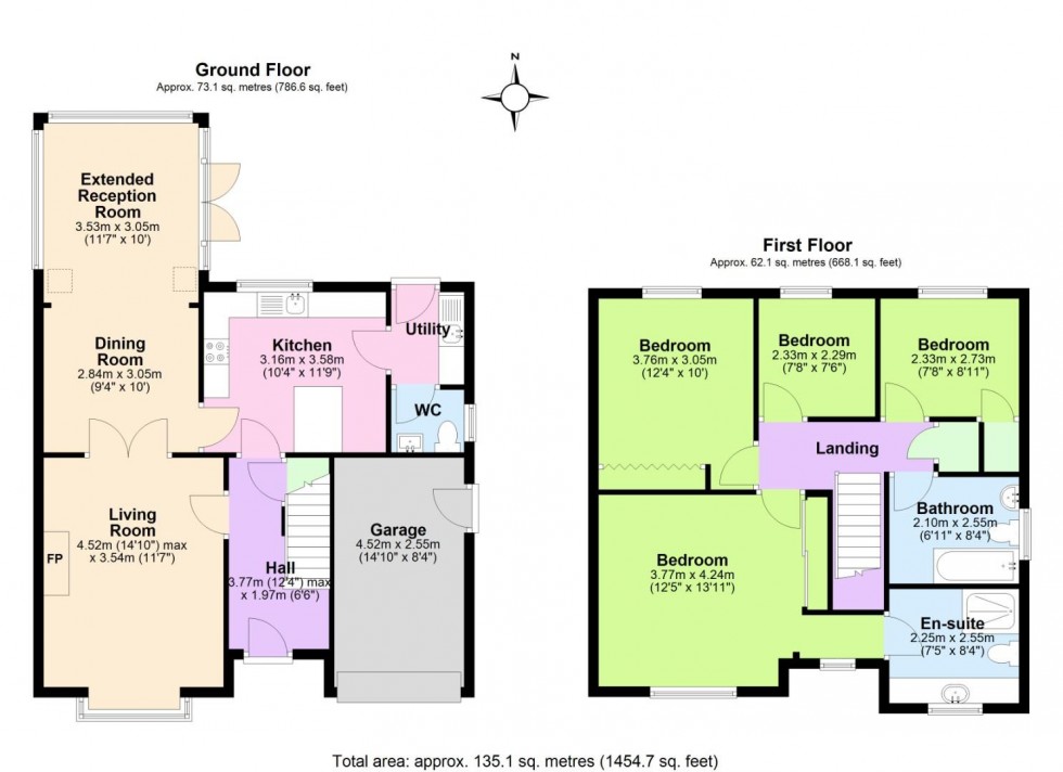 Floorplan for Brookfields Way, East Leake, Loughborough