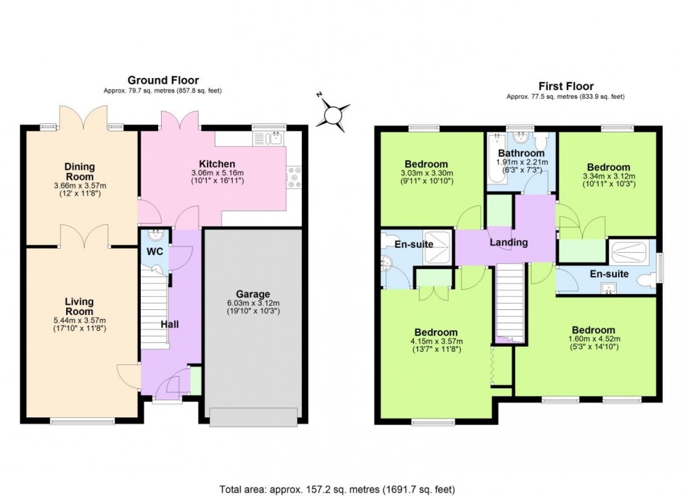 Floorplan for Oughton Close, Edwalton, Nottingham