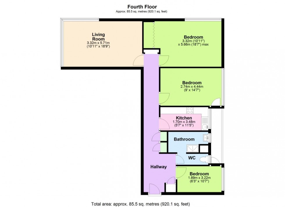 Floorplan for Wilford Lane, West Bridgford, Nottingham