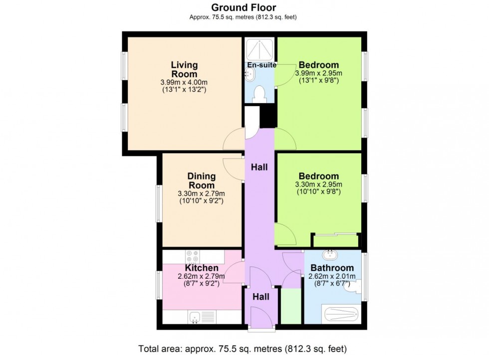 Floorplan for Stokesay Walk, West Bridgford, Nottingham