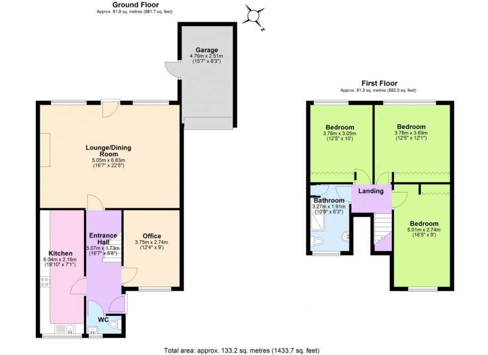 Floorplan for Winchester Way, Ashby-De-La-Zouch