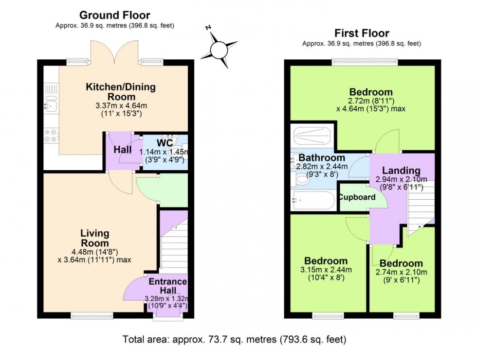 Floorplan for Spring Avenue, Ashby-De-La-Zouch