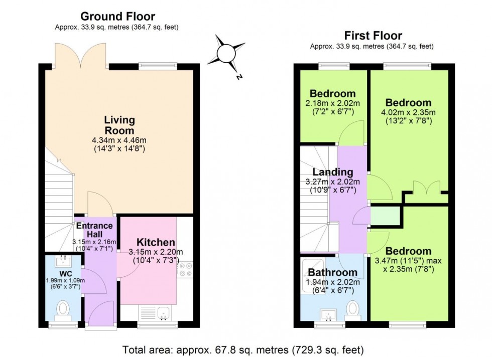 Floorplan for Astbury Way, Woodville, Swadlincote