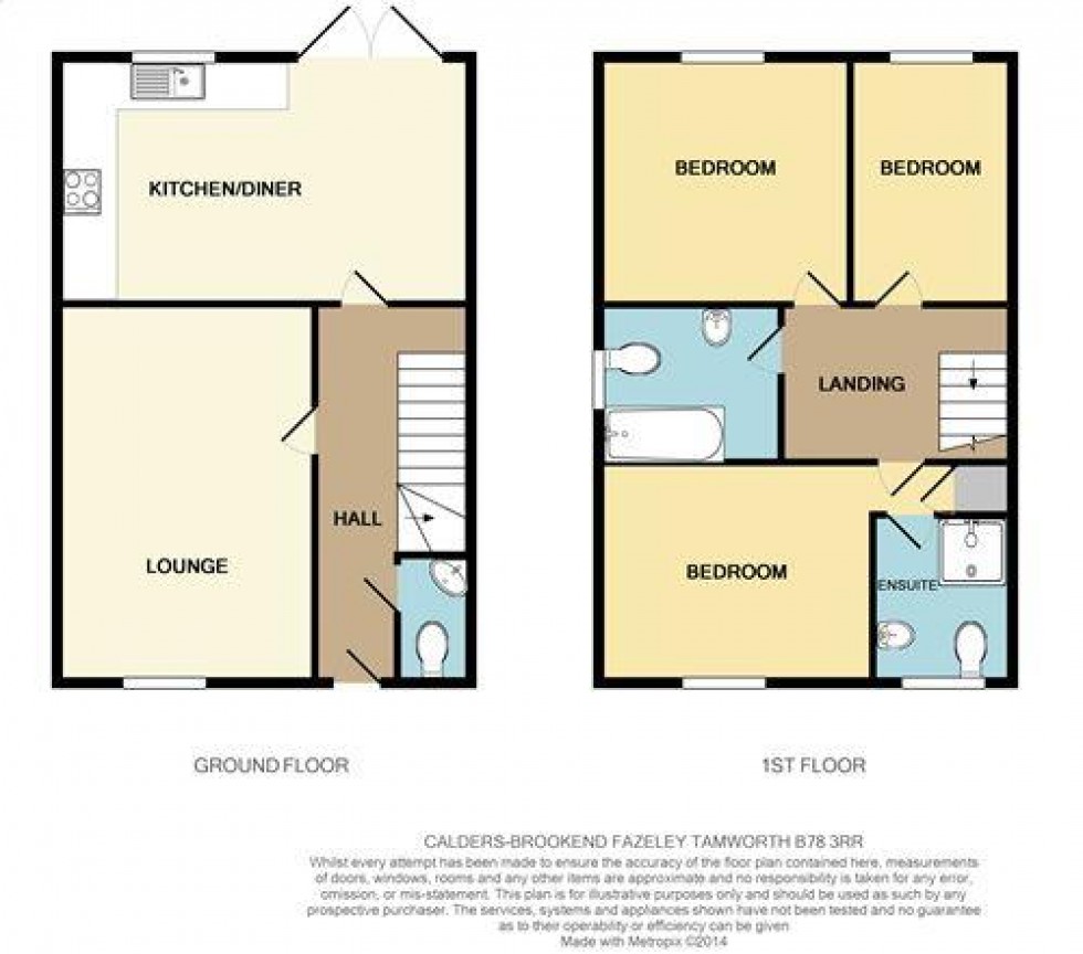 Floorplan for Brook End, Fazeley