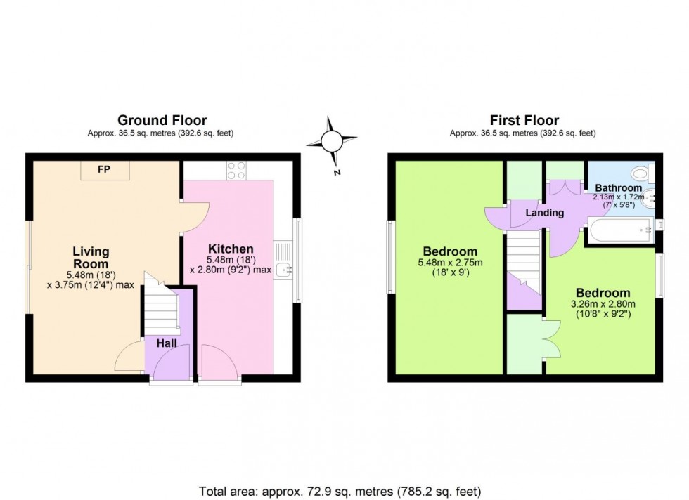 Floorplan for Plantation Road, Keyworth, Nottingham