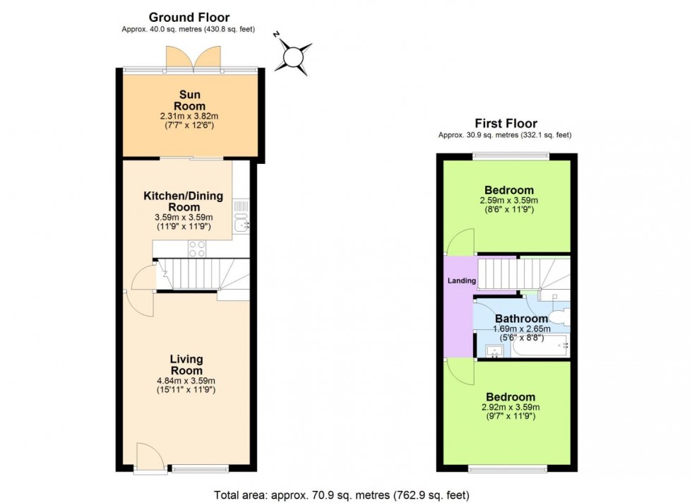 Floorplan for Mensing Avenue, Cotgrave, Nottingham