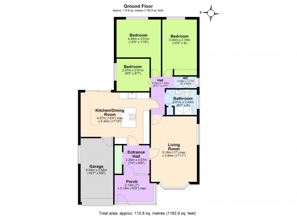 Floorplan for Donington Drive, Ashby-De-La-Zouch