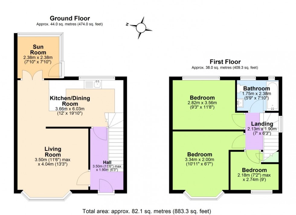 Floorplan for Launceston Crescent, Nottingham