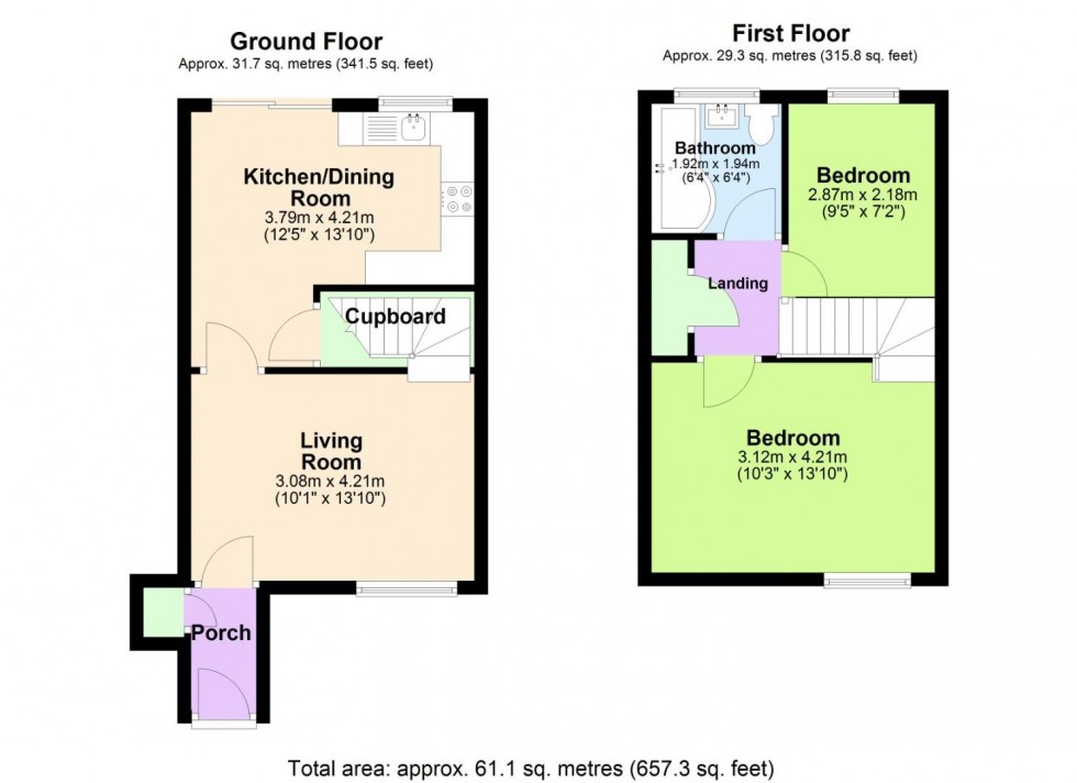 Floorplan for Borrowdale Close, Gamston, Nottingham