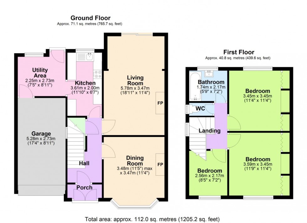 Floorplan for Abbey Road, West Bridgford, Nottingham