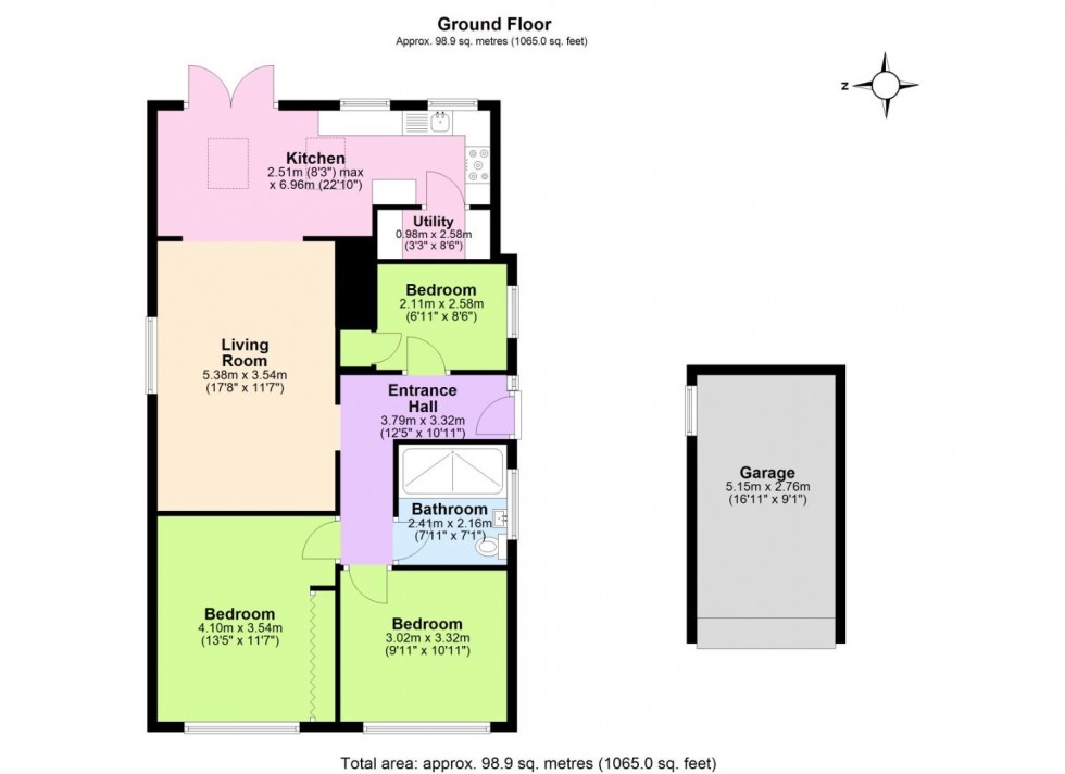 Floorplan for Hawley Close, East Leake, Loughborough