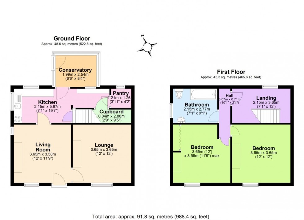 Floorplan for Chapel Street, Measham