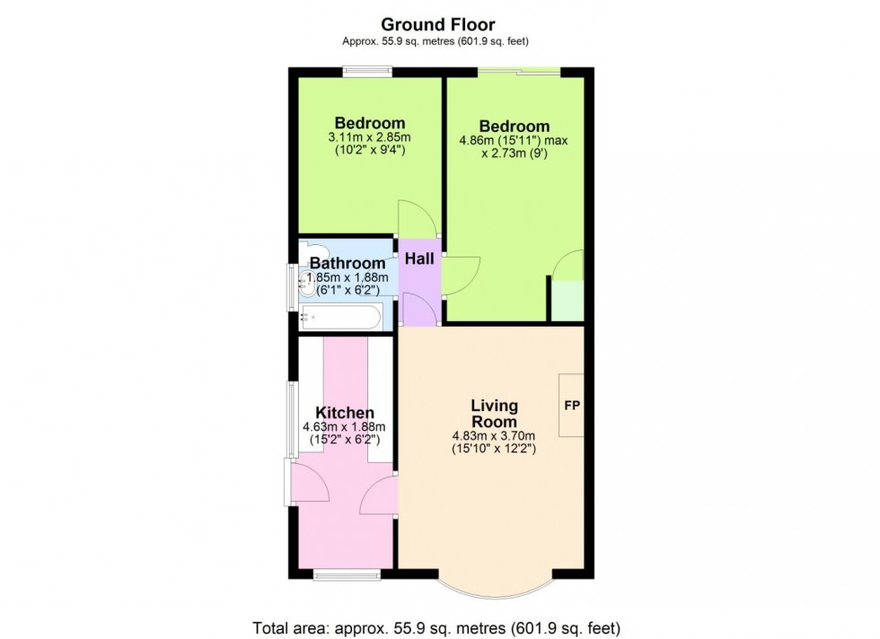 Floorplan for Wolds Drive, Keyworth, Nottingham