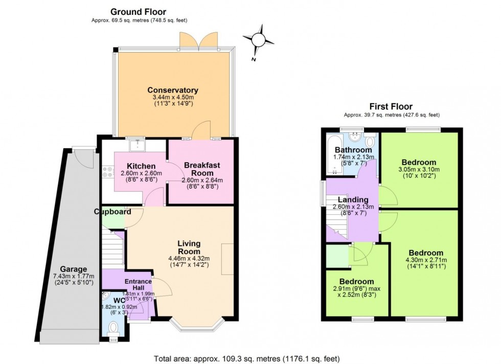 Floorplan for Sentry Way, Sutton Coldfield