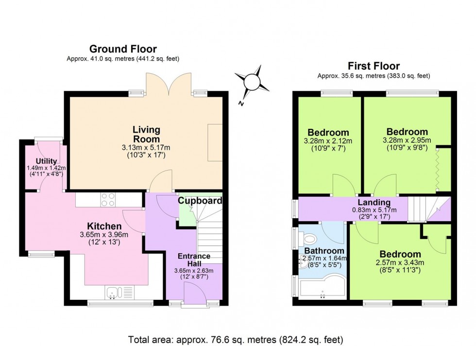 Floorplan for Hayworth Close, Tamworth