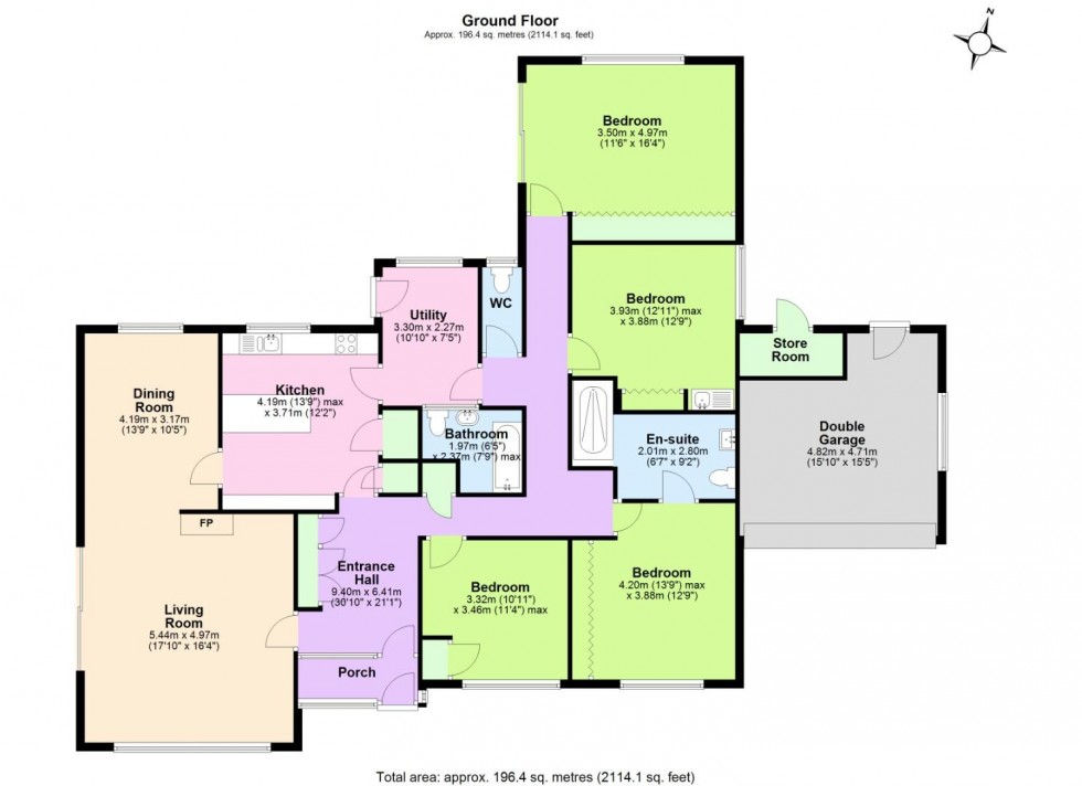 Floorplan for The Leys, Normanton-On-The-Wolds, Keyworth, Nottingham