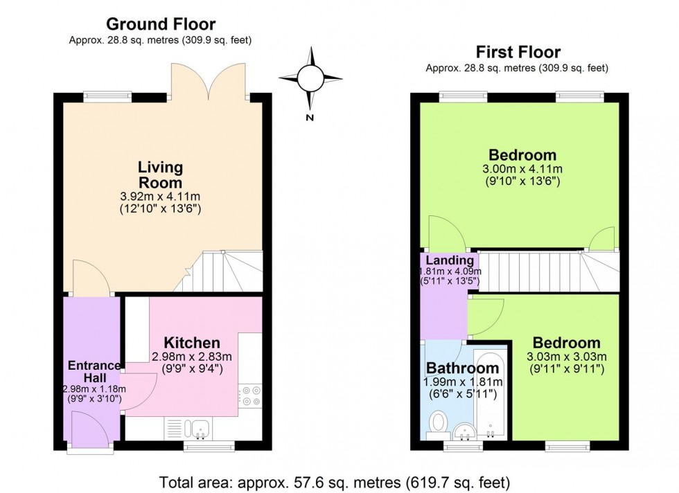 Floorplan for Bronte Court, Leyfields