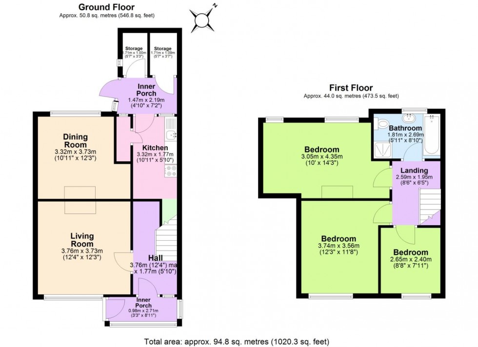 Floorplan for Briery Close, Cradley Heath