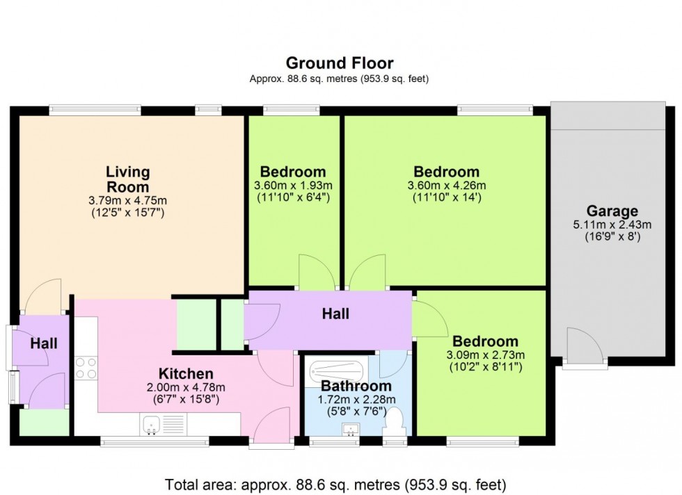 Floorplan for Risegate, Cotgrave, Nottingham