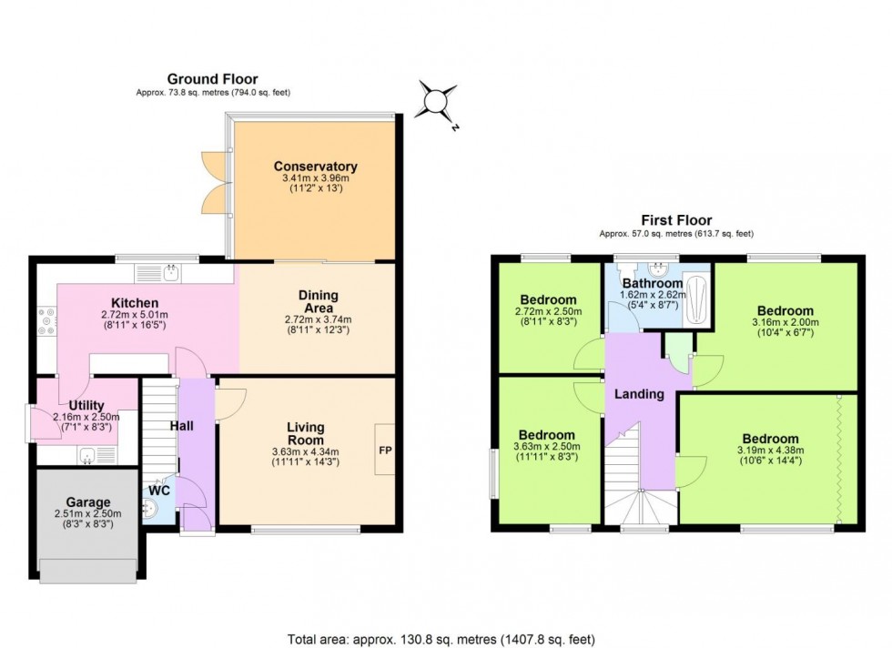 Floorplan for Nicker Hill, Keyworth, Nottingham