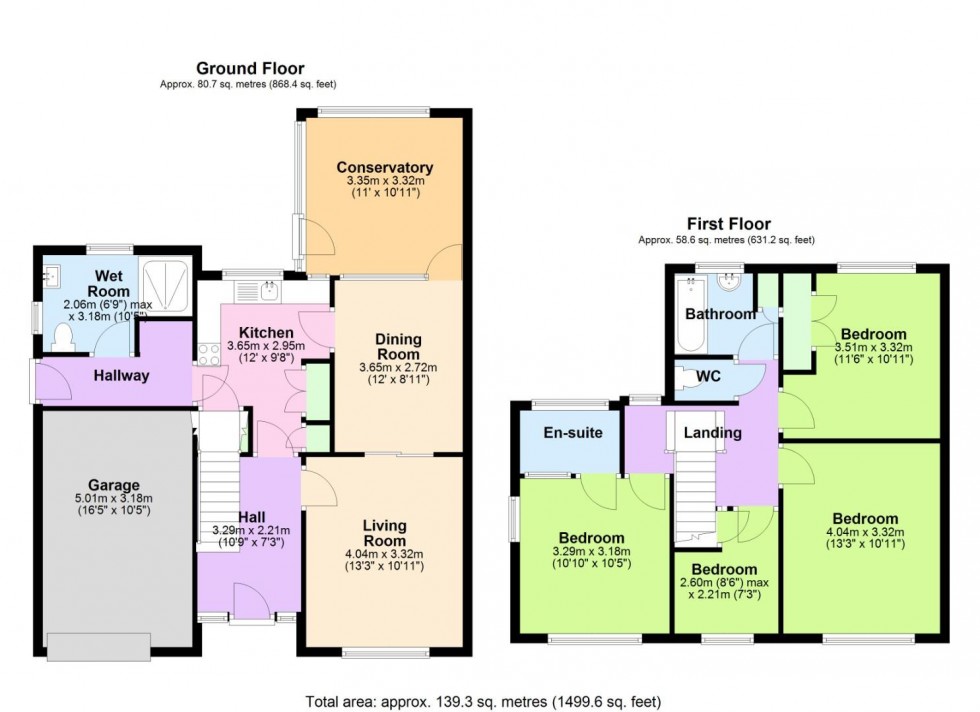 Floorplan for Blind Lane, Keyworth, Nottingham