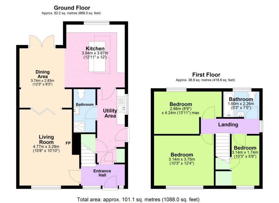 Floorplan for Stanhope Crescent, Stoke Bardolph, Burton Joyce, Nottingham
