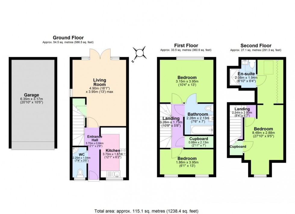 Floorplan for Booth Way, Hugglescote, Coalville