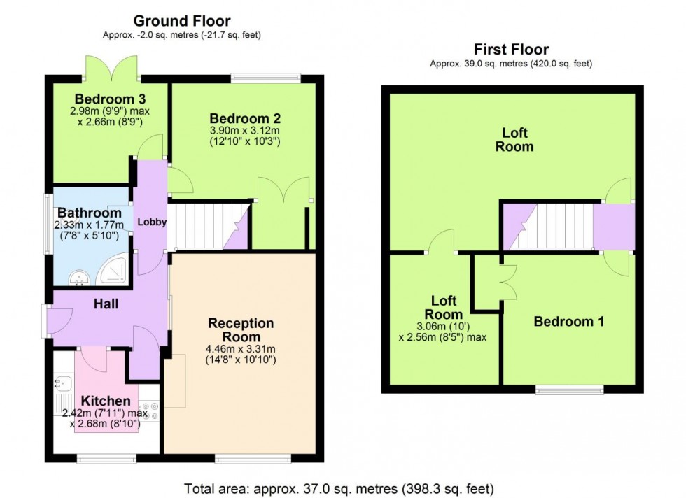 Floorplan for Elm Close, Keyworth