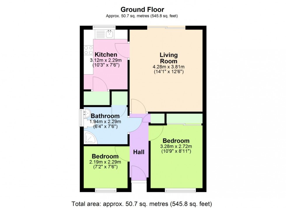 Floorplan for Gardens Court, West Bridgford, Nottingham
