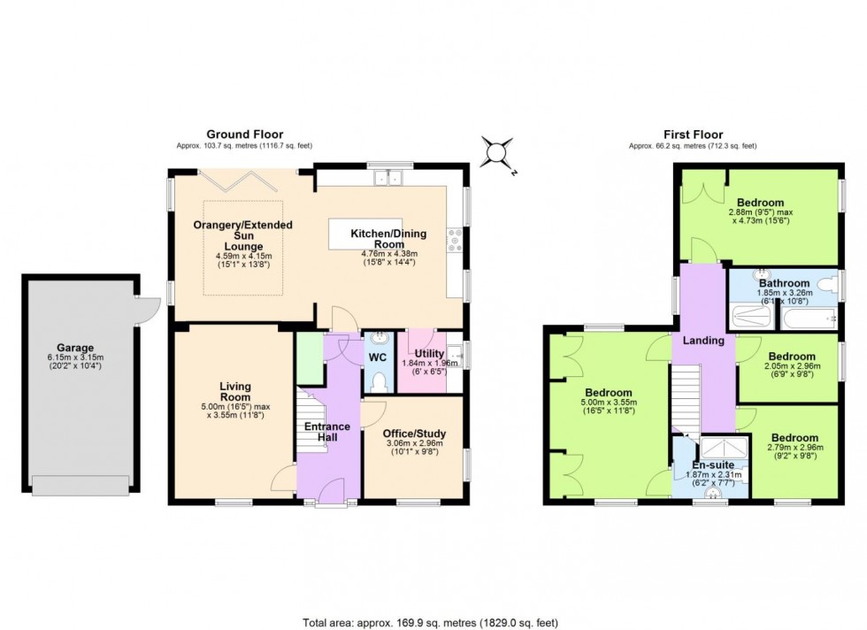 Floorplan for Cornflower Crescent, Ruddington, Nottingham