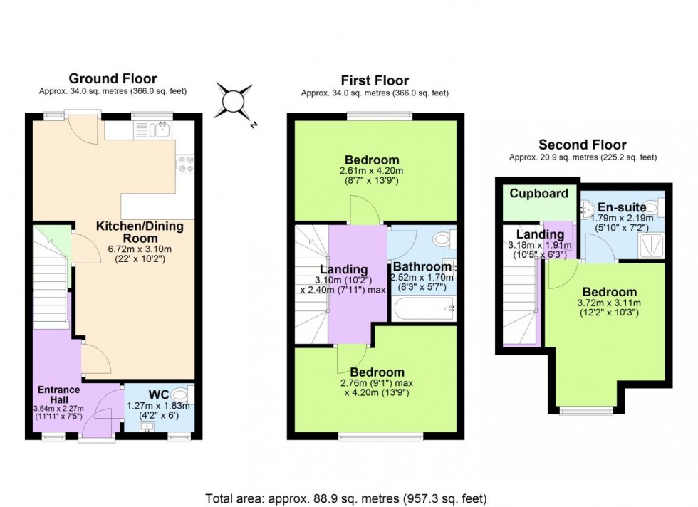 Floorplan for Poplar Close, Overseal, Swadlincote