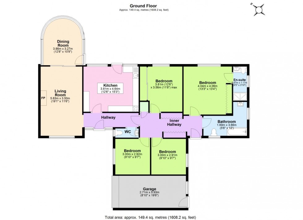Floorplan for Green Platt, Cotgrave, Nottingham
