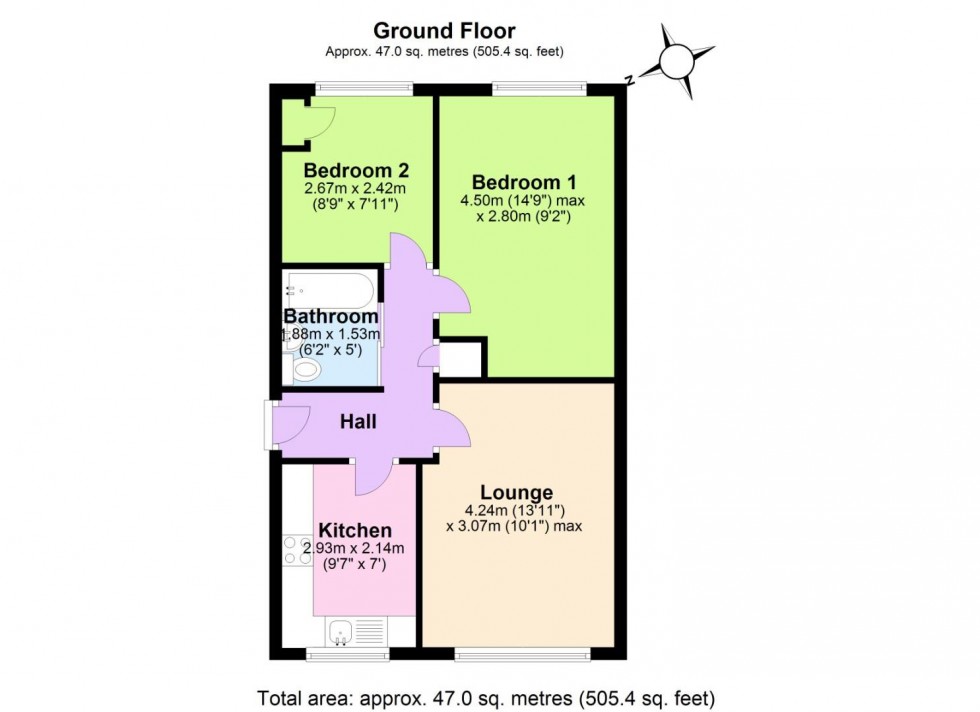 Floorplan for Lady Bay Road, West Bridgford, Nottingham