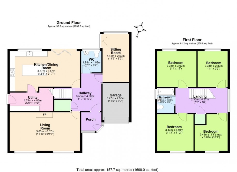 Floorplan for Brook View Drive, Keyworth, Nottingham