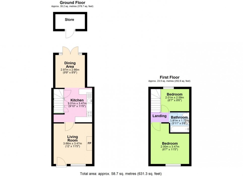 Floorplan for Clumber Road, West Bridgford, Nottingham