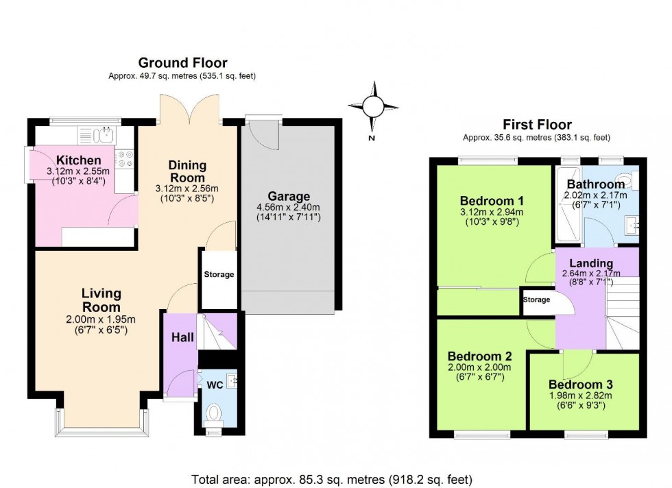 Floorplan for The Rookery, Heather, Coalville