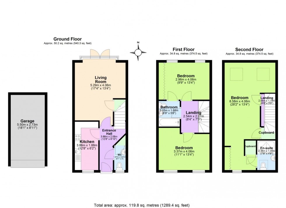 Floorplan for Dunbar Way, Ashby-De-La-Zouch