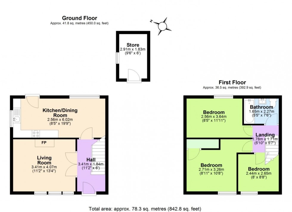Floorplan for Holme Avenue, East Leake, Loughborough