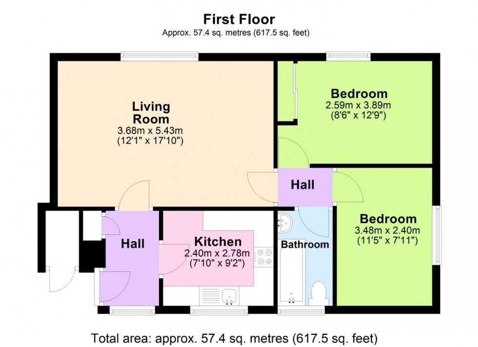 Floorplan for Leverton Court, West Bridgford