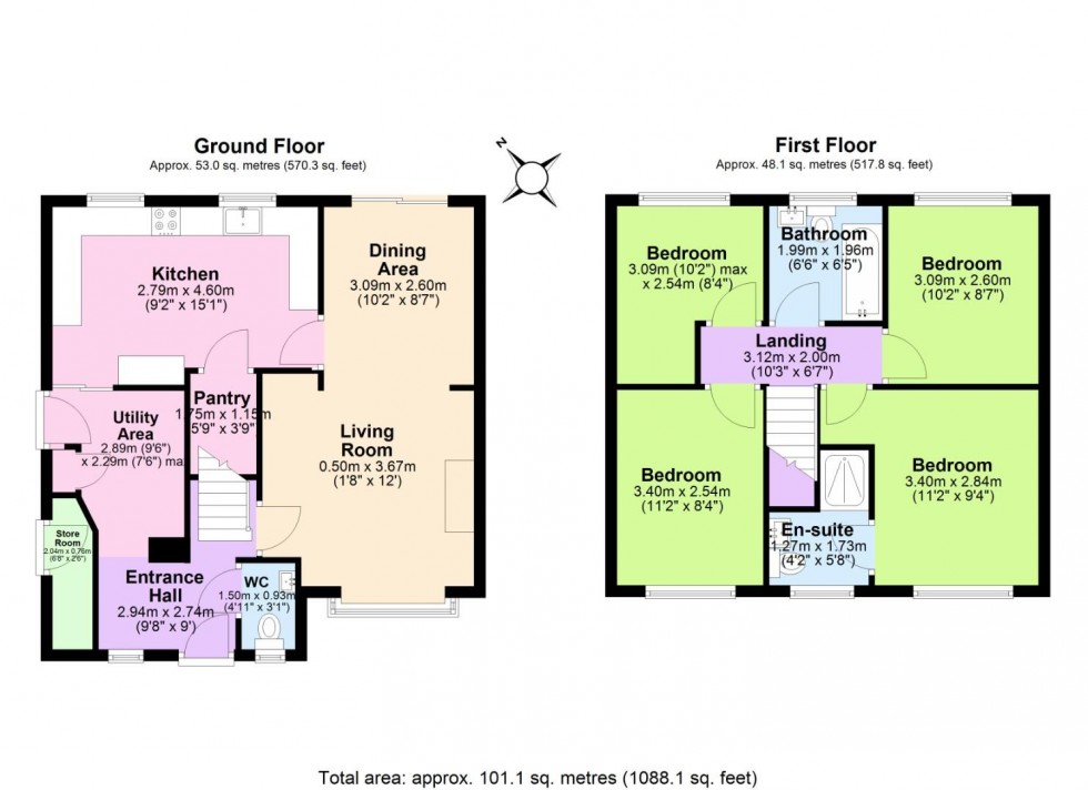 Floorplan for Loweswater Grove, Ashby-De-La-Zouch