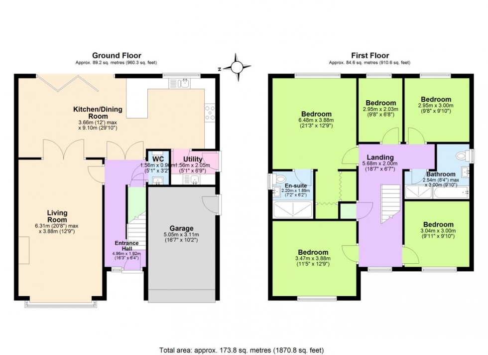 Floorplan for Knightswood Close, Rosliston, Swadlincote