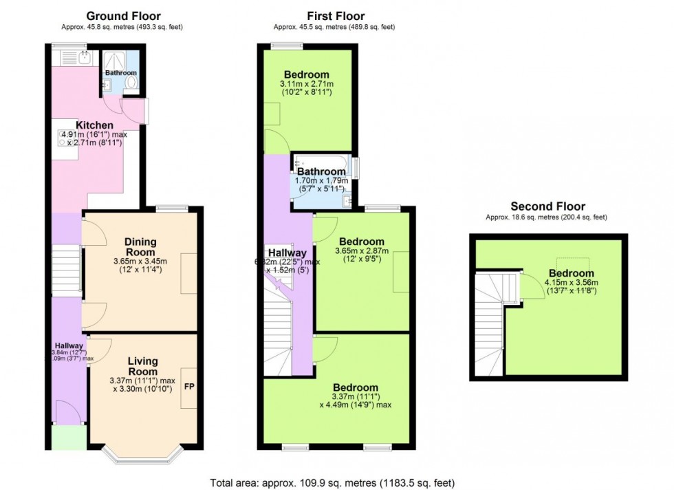 Floorplan for Hawksworth Road, West Bridgford, Nottingham