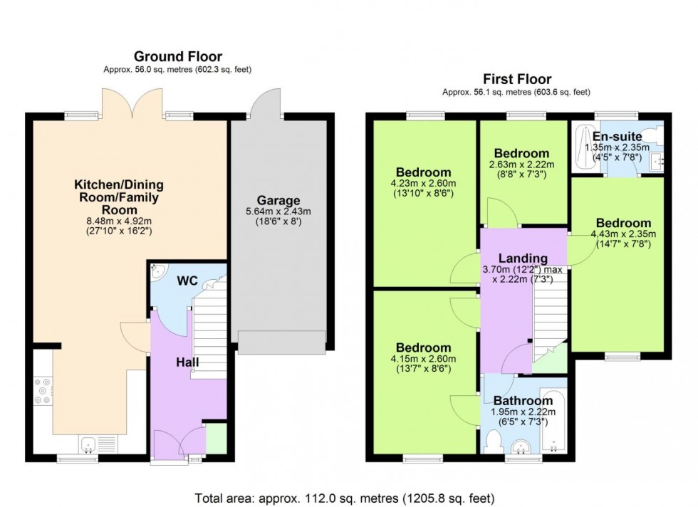Floorplan for Nightingale Grove, West Bridgford, Nottingham