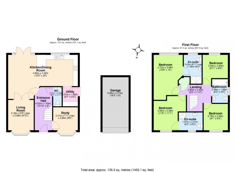 Floorplan for Birch Road, Ashby-De-La-Zouch