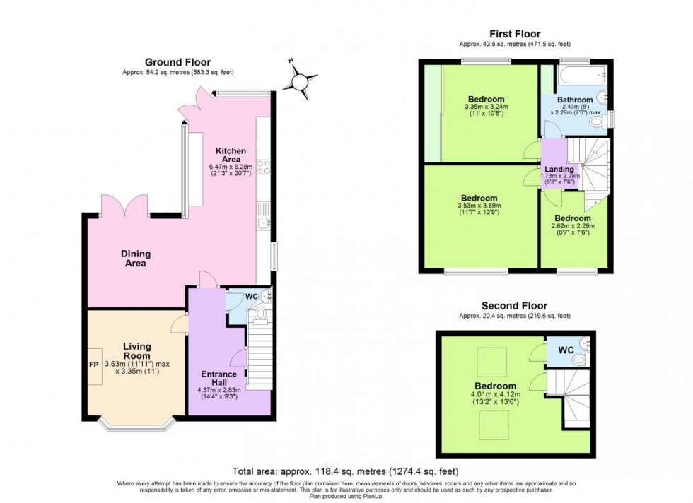 Floorplan for Rutland Road, West Bridgford, Nottingham