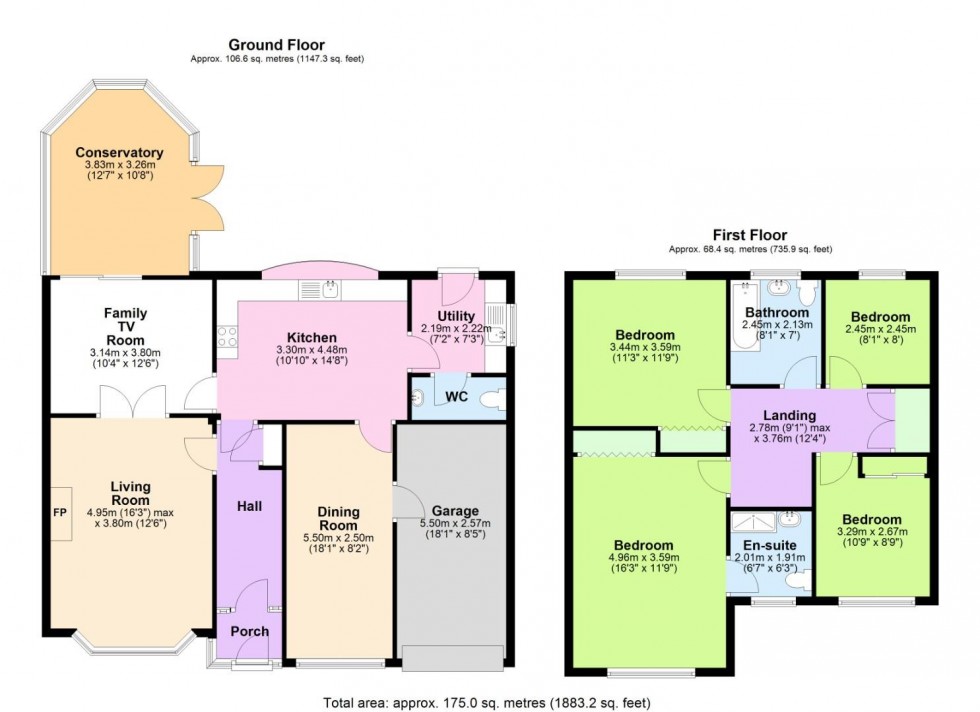 Floorplan for Glebe Farm Close, West Bridgford, Nottingham