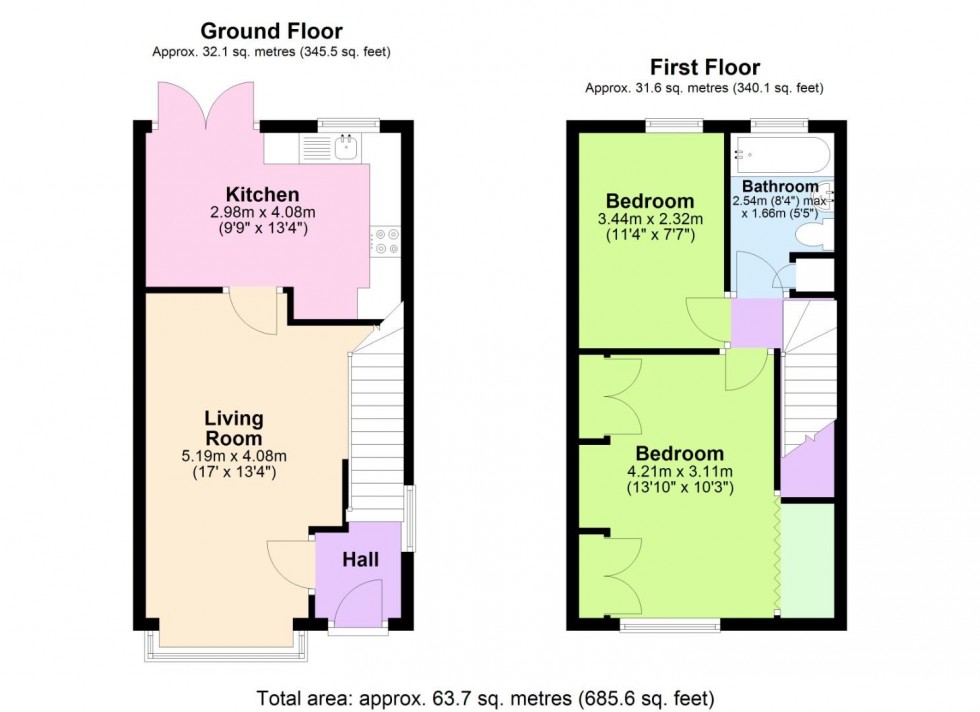 Floorplan for Leys Road, Ruddington, Nottingham