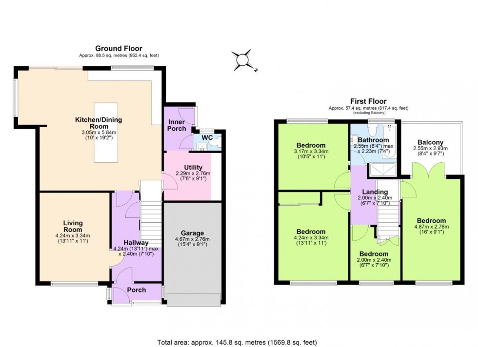Floorplan for Crossdale Drive, Keyworth, Nottingham